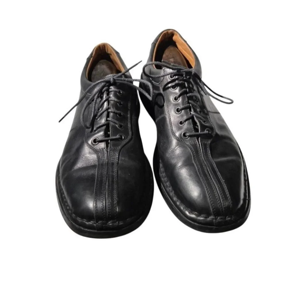 Allen Edmonds Men's Black Leather Lace-Up Oxford Casual Shoes Rubber Sole-13D